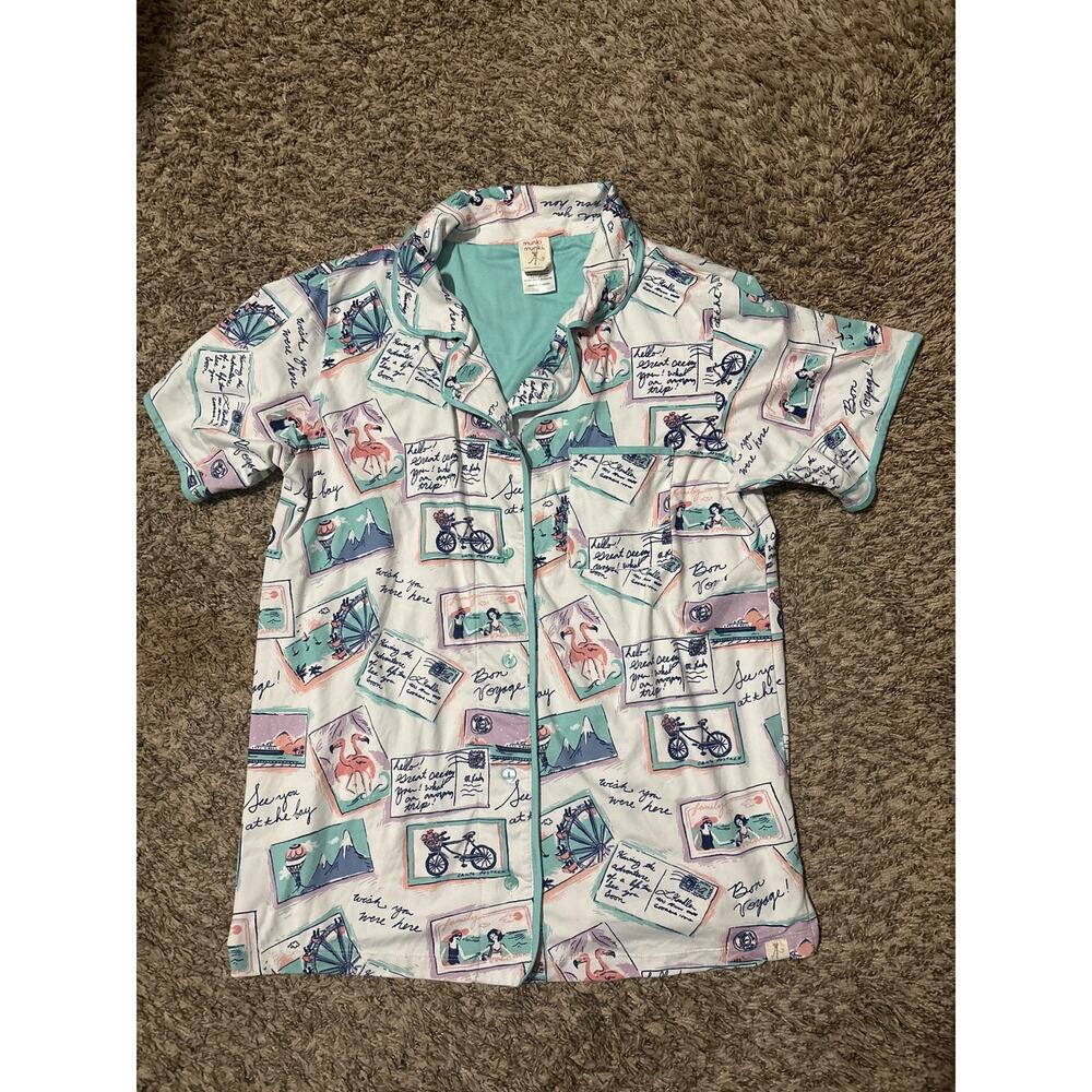 Munki Munki Postcard Pajama Top L